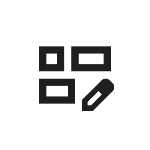 Grid icon representing design template validation via AI.
